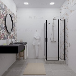 Triton Душевой уголок Тау-Блэк 90x90 – фотография-2